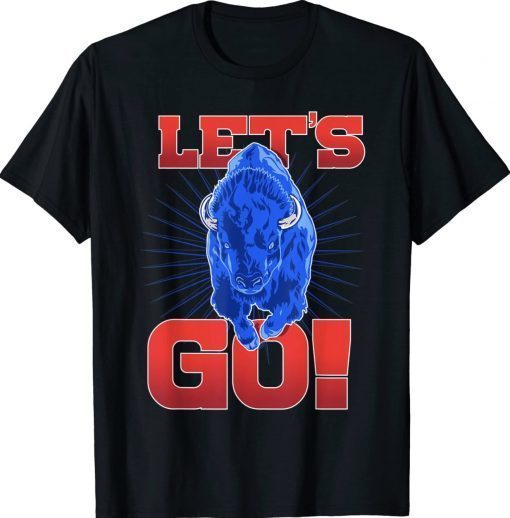 WNY Pride Red & Blue Buffalo Let's Go Buffalo Tee Shirt