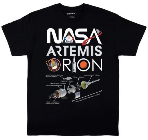 Orion Space Launch System SLS Schematics Vintage T-Shirt