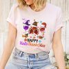 Wine Glass Happy Hallothanksmas Gift TShirt