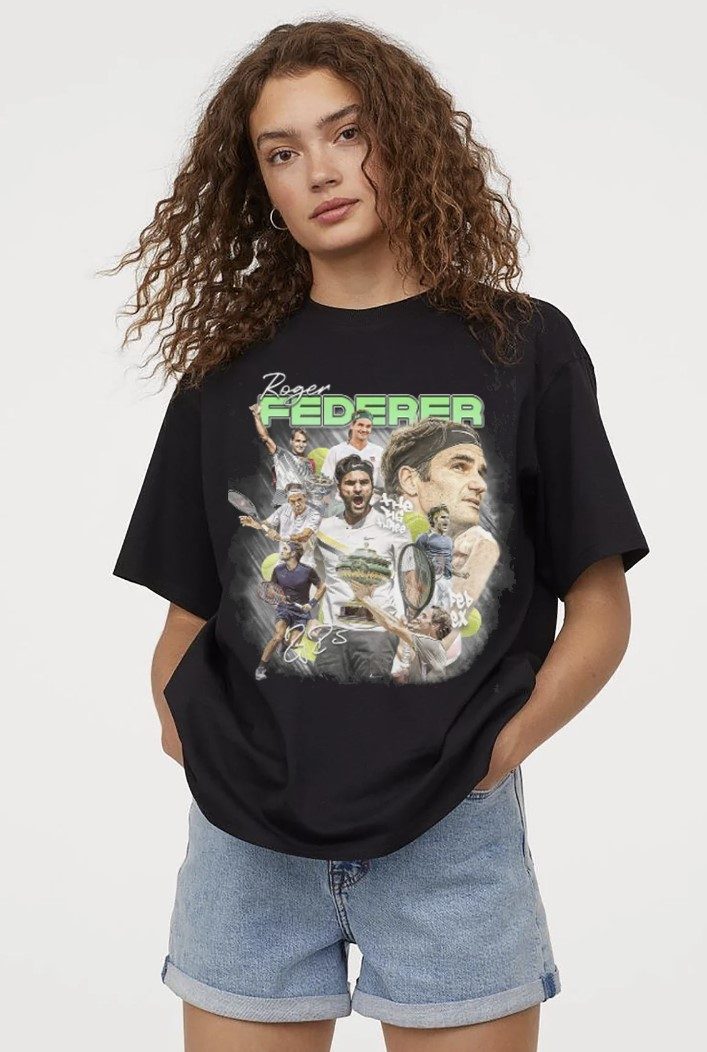 Vintage Roger Federer Swiss Tennis Player 90's TShirt