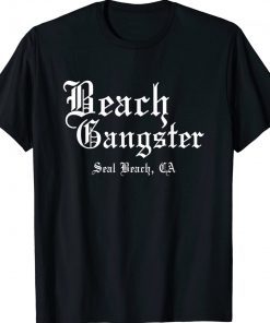 Beach Gangster Surfer Summer Ocean Palm Trees Beach Bum Funny Shirts