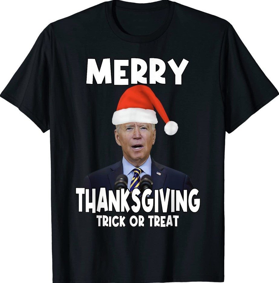 Biden Merry Thanksgiving Trick Or Treat 2023 TShirt