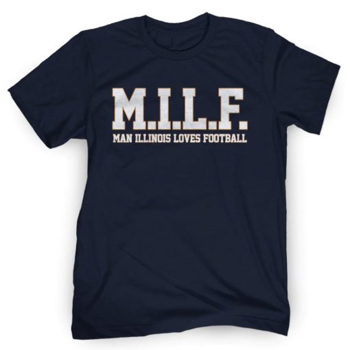 MILF Man Illinois Loves Football Vintage Shirts