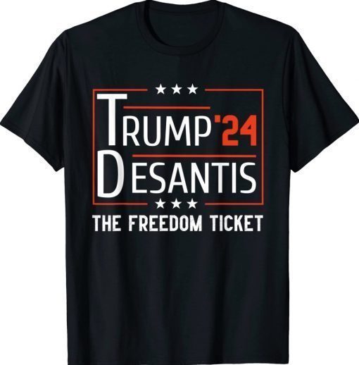 Support Trump 2024 Desantis The Free Ticket Vintage TShirt