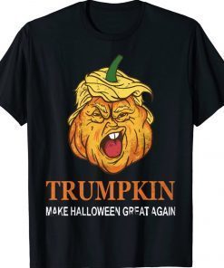 Funny USA Flag Trumpkin Make Halloween Great Again TShirt