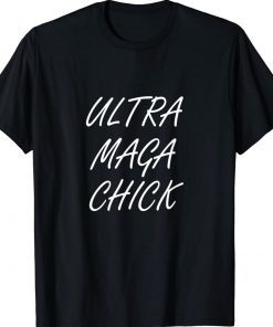 Vintage Ultra Maga Chick Support Trump 2024 President TShirt