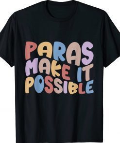 Paraprofessional Para Squad Tie Dye Rainbow Back To School Vintage TShirt