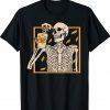 Vintage Halloween Skeleton Pumpkin Spice Latte Syrup Creamer Unisex Shirts