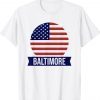 BALTIMORE USA American Place Name US Flag TShirt