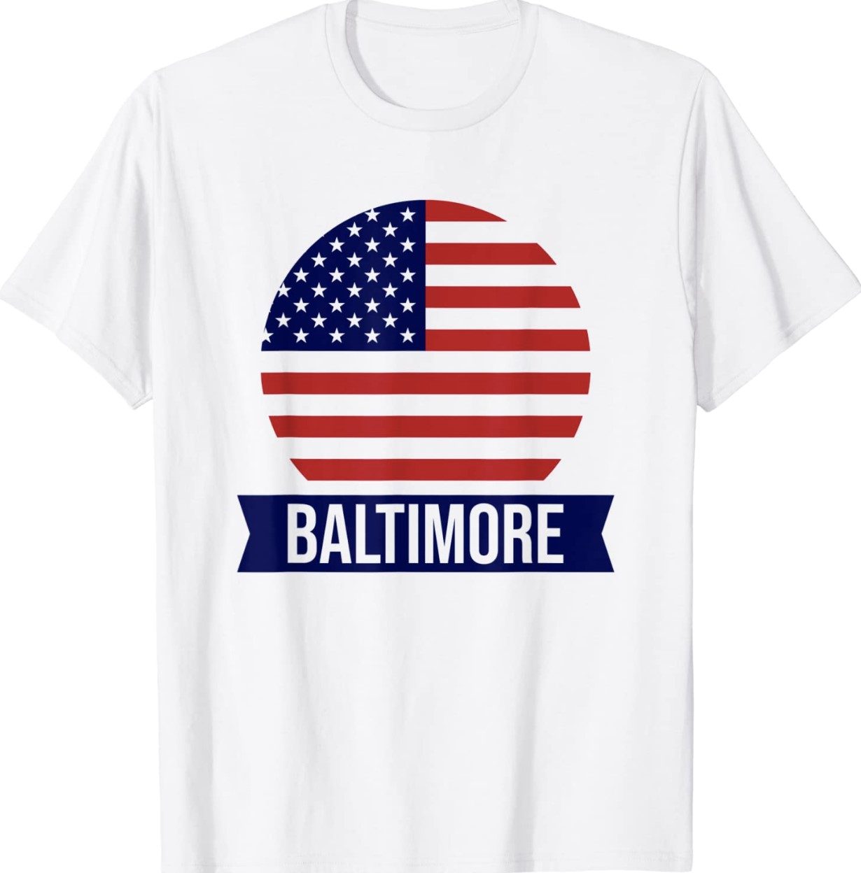 BALTIMORE USA American Place Name US Flag TShirt