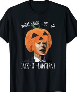 Where's Jackie Biden Jack O Lantern Pumpkin Halloween Gift TShirt