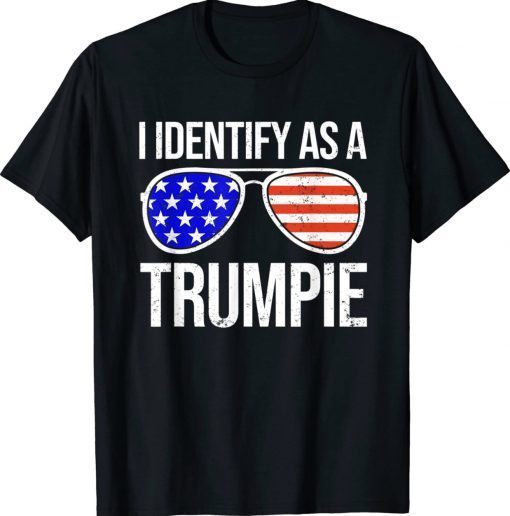 I Identify As A Trumpie Sunglasses USA Flag Trump Support Gift Shirt
