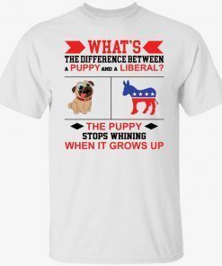 What’s the difference between a puppy and a liberal the puppy shirts