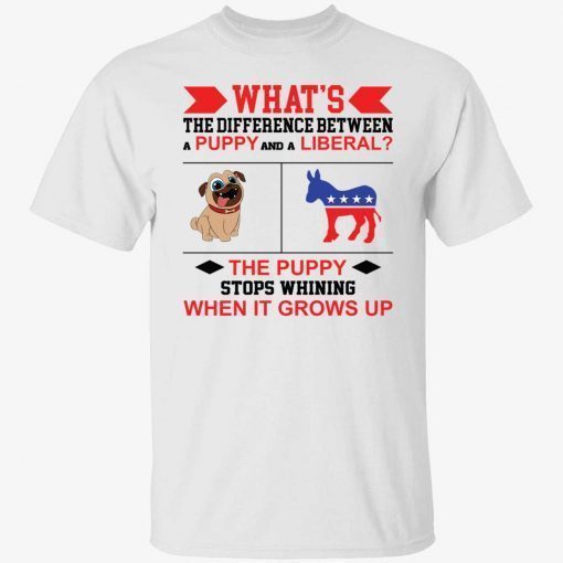 What’s the difference between a puppy and a liberal the puppy shirts