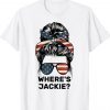Where's Jackie Messy Bun American Flag Vintage TShirt