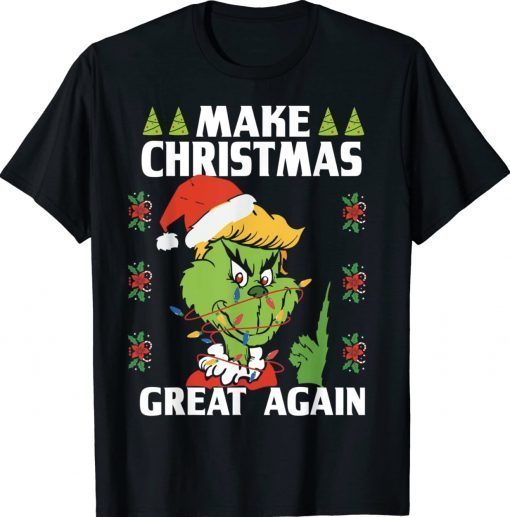 Vintage Make Christmas Great Again Donald Trump Xmas TShirt