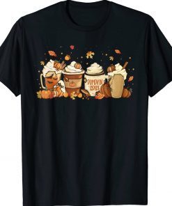 Autumn Thanksgiving Drinks Coffee Pumpkin Spice Latte Season Gift T-Shirt