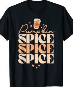 70s Retro Pumpkin Spice Latte PSL Retro Fall Vintage T-Shirt