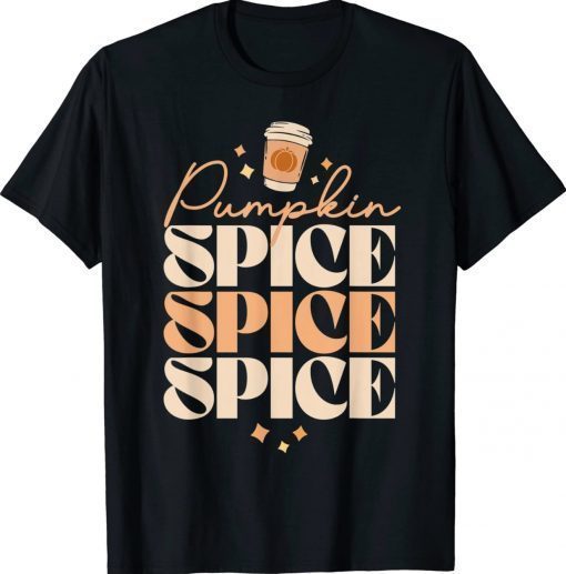 70s Retro Pumpkin Spice Latte PSL Retro Fall Vintage T-Shirt