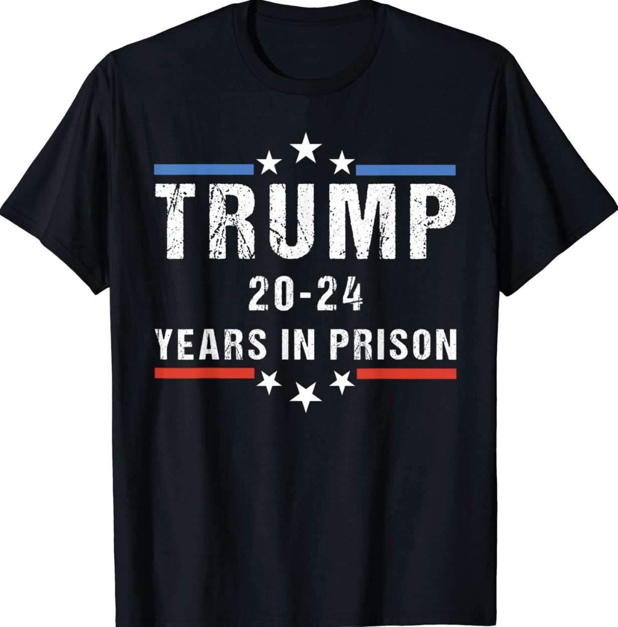 Funny Trump 20-24 Years in Prison Cool USA Flag TShirt - ReviewsTees