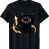 Black Cute Cat Wizard With Power Of Fire For Animal Lovers Gift Shirts