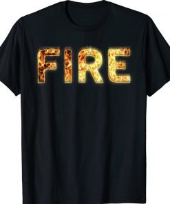 Funny FIRE With Flames Couple DIY Costume Halloween Party Vintage TShirt