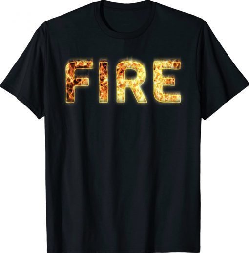 Funny FIRE With Flames Couple DIY Costume Halloween Party Vintage TShirt