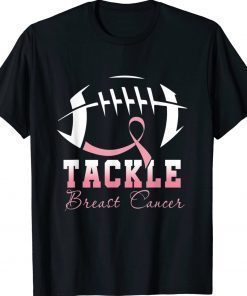 Tackle Breast Cancer Awareness Football Pink Ribbon Gift Shirts