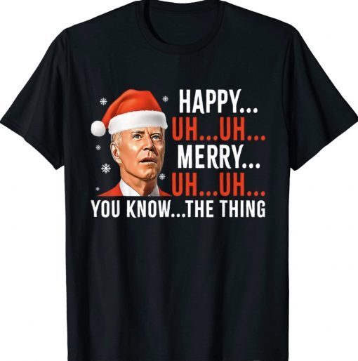 Art Biden Confused Happy Merry Uh Uh Christmas Sweater Vintage Shirts