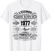 46th Birthday Vintage Legends Born In 1977 46 Years Old Unisex TShirt