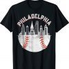 Vintage Philadelphia Baseball Skyline Retro Philly Cityscap Unisex TShirt