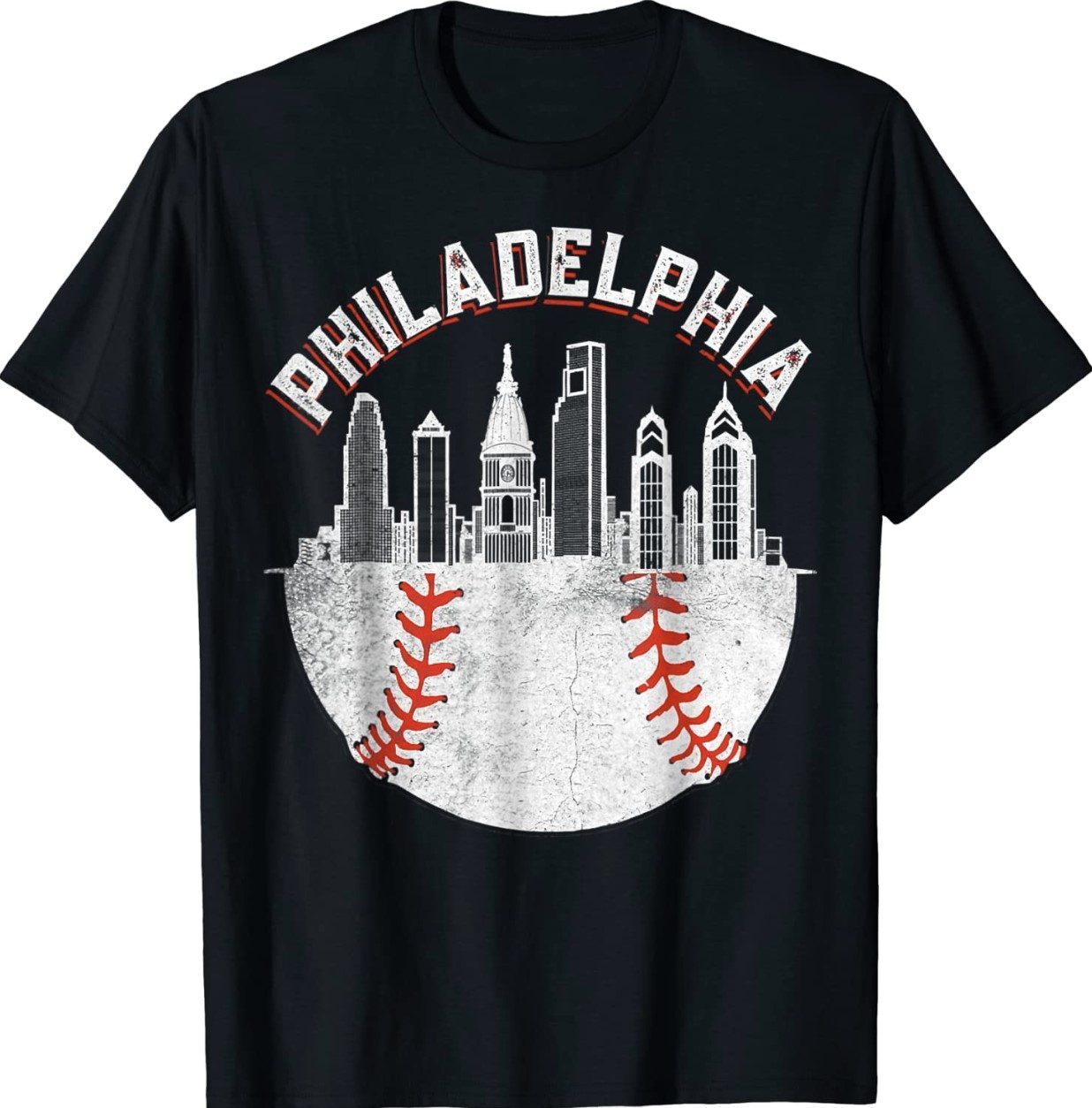 Vintage Philadelphia Baseball Skyline Retro Philly Cityscap Unisex TShirt
