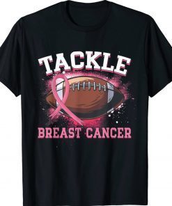 Tackle Football Pink Ribbon Breast Cancer Awareness Classic Shirts