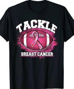 Tackle Football Pink Ribbon Breast Cancer Awareness Unisex TShirt