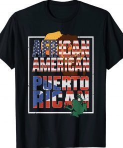 African american and puerto rican flag American puerto rican unisex tshirt