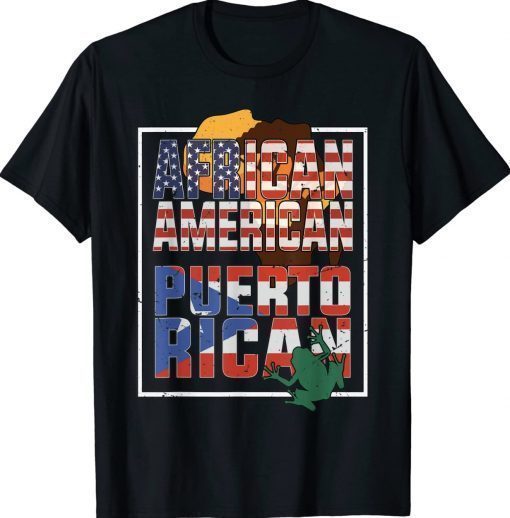 African american and puerto rican flag American puerto rican unisex tshirt