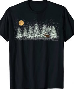 A Caribou in Snowy Pines Christmas Sojourners Emporium Gift TShirt