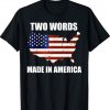 Two Words Made In America Biden Anti Biden 2024 Shirts