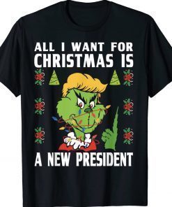 Grinch Trump All I Want For Christmas Is A New President Xmas 2023 Shirts