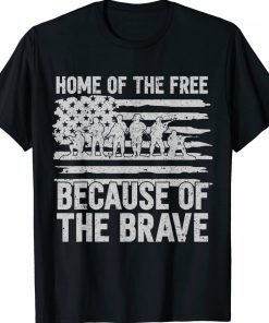 American Flag Veteran Home Of The Free Unisex TShirt