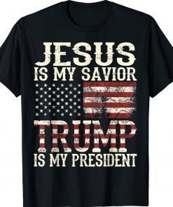 American Jesus Is My Savior Trump Is My President 2024 Shirts