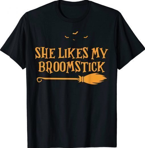 He Likes My Pumpkins She Likes My Broomstick Halloween Classic Tee Shirt