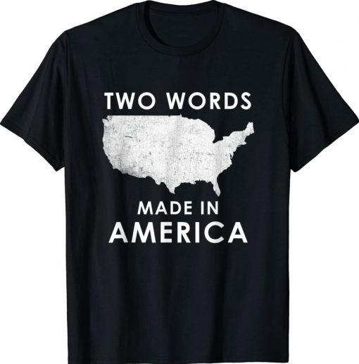 Two Words Made In America Biden Anti Joe Biden 2024 Shirts