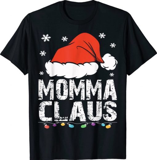 Momma Claus Christmas Pajama Family Matching Xmas Funny TShirt