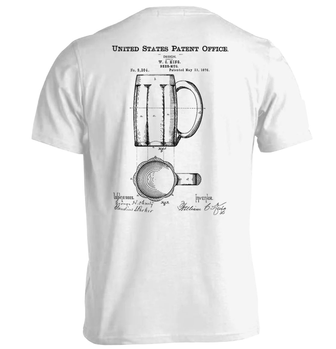 Beer Mug Patent Vintage TShirt