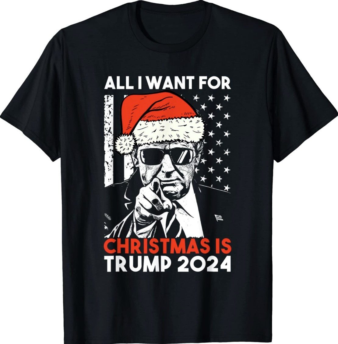 Santa Trump All I Want For Christmas Is Trump 2024 Sweater Vintage ...