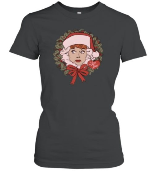 MeTV Mall Store I Love Lucy Wreath Red Unisex TShirt