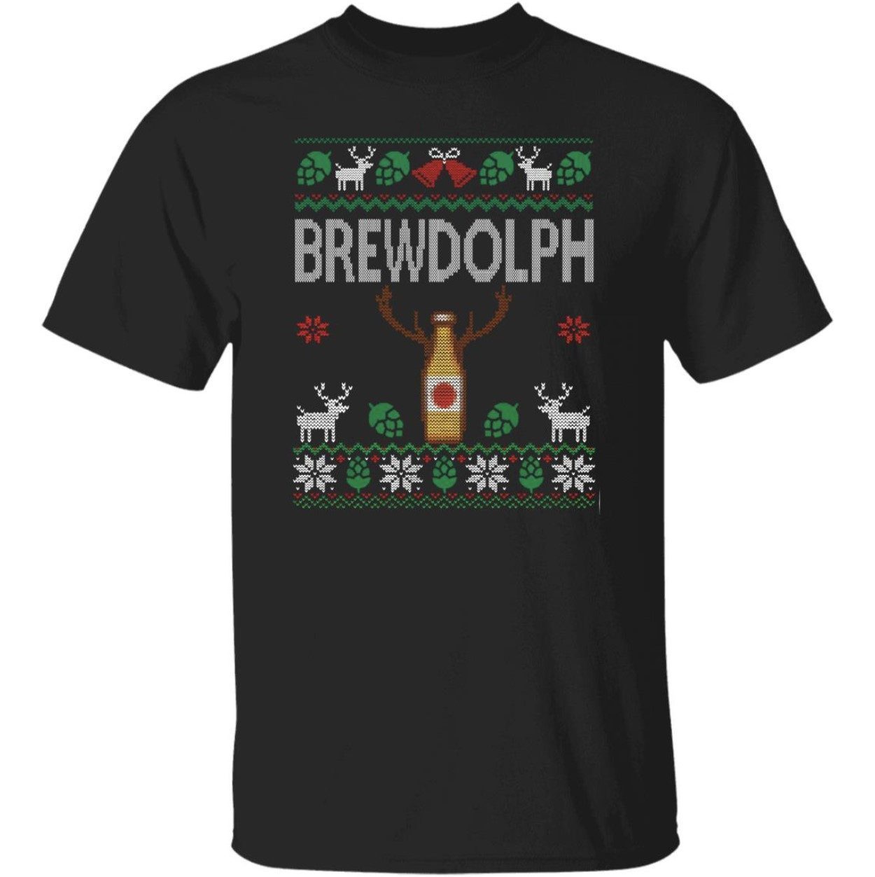 Official Brewdolph Christmas TShirt - ReviewTees