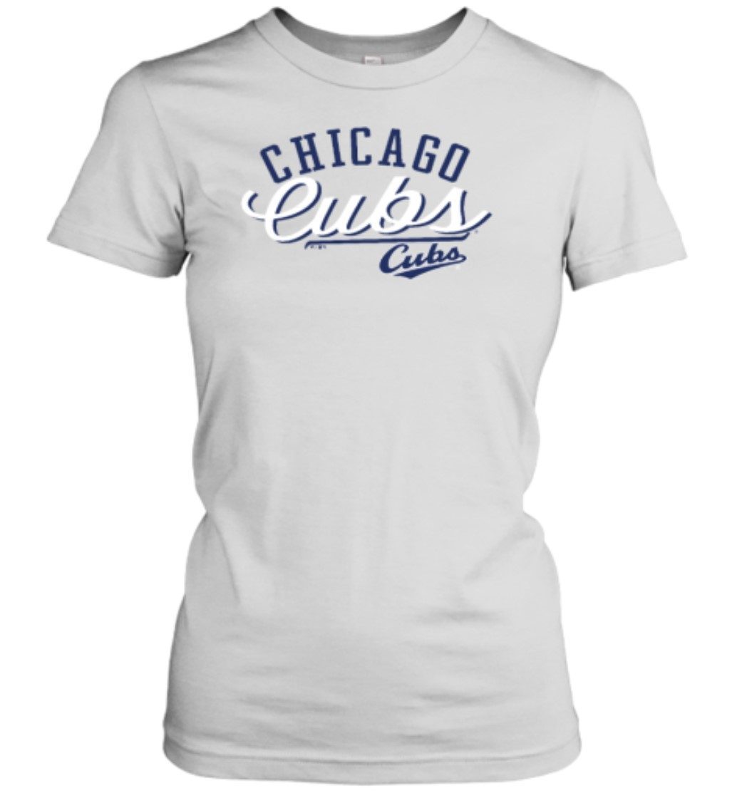 Chicago Cubs Fanatics Branded Official Logo T-Shirt - Heathered Gray