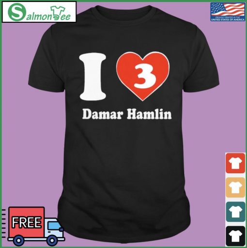I Love 3 Damar Hamlin Tee Shirt